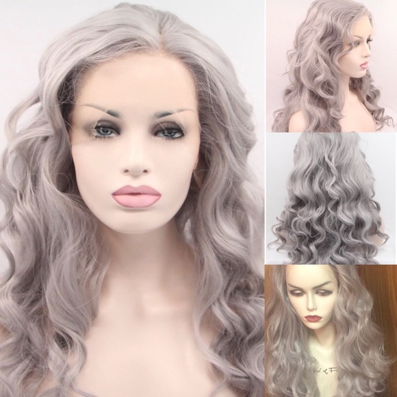 ?ABBY 22” ASH GREY  WAVY LACE-FRONT  WIG? *NWT*